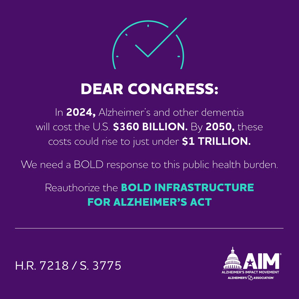 Our advocates are turning Capitol Hill purple today! Add your voice to theirs by telling Congress to reauthorize the #BOLDAlzheimersAct! We must continue growing our nation’s public health infrastructure. Take action here➡️: p2a.co/93BIPIB #alzforum #ENDALZ