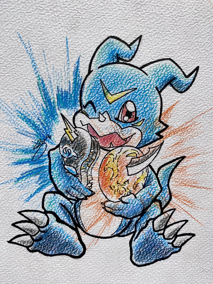 brunodgj's tweet image. El día de hoy, veemon (ブイモン)   nos acompaña junto a los digimental (デジメンタル) del valor y de la amistad.

#veemon #ブイモン #digimental #デジメンタル #ライドラモン #フレイドラモン #digimonaventure #digimon #digievolucion #digiegg #digimonaventure02