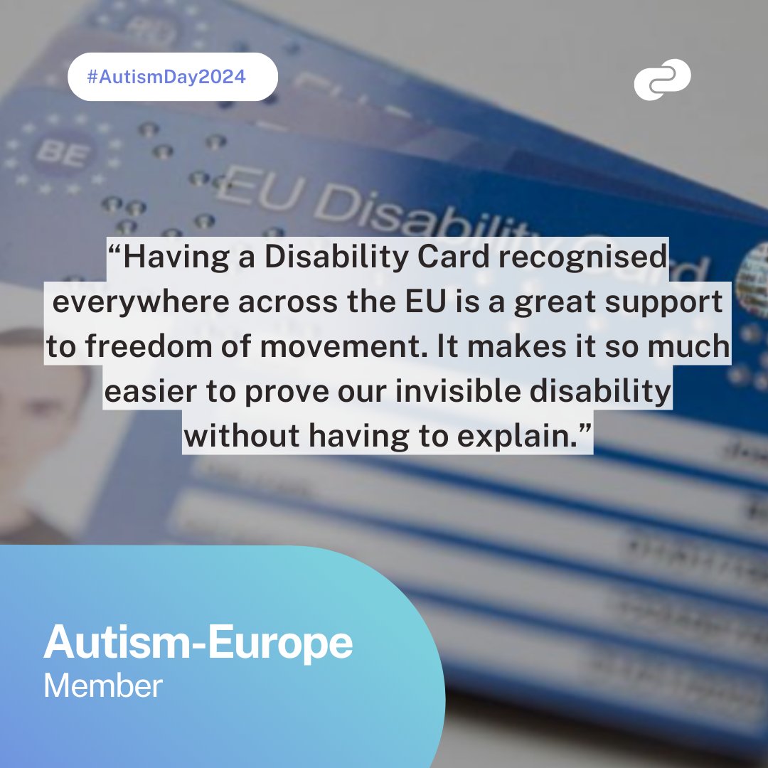 One card for ALL people with disabilities in Europe! We call on EU Member States to ensure a swift transposition of the European Disability Card Directive, making it available across Europe as soon as possible. #AutismNotInvisible