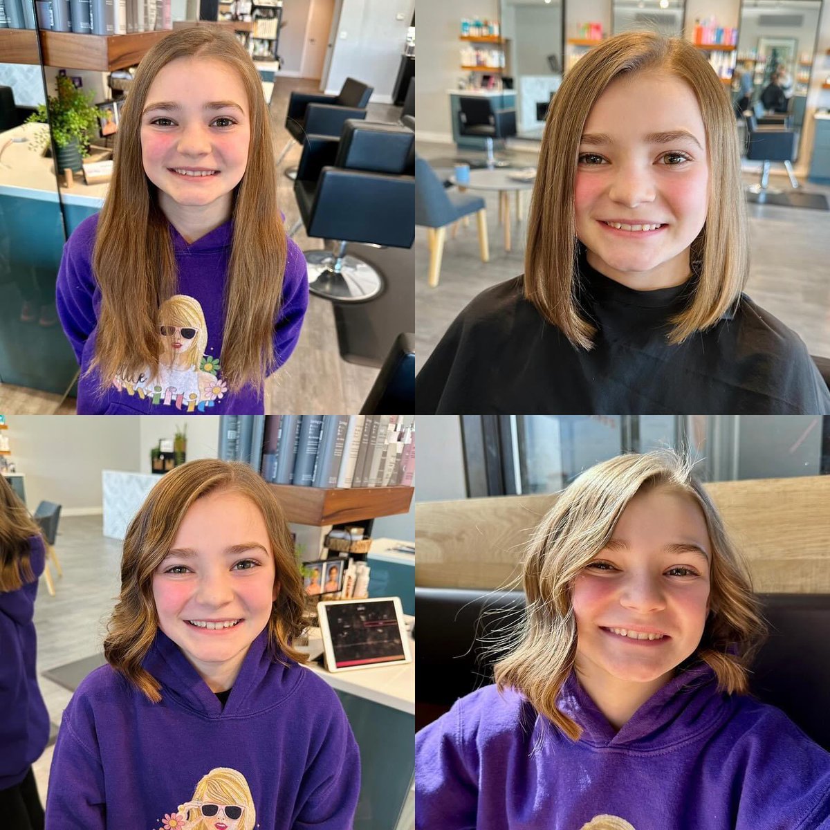 My wife posted this and it was too good not to share. After 11 years of never wanting her hair cut, our oldest made the decision to chop off 10 inches to donate to Locks of Love. She may be small, but her ❤️ sure isn’t.