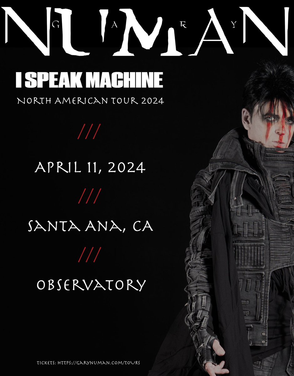 After playing seven shows back to back we have a much needed day off today. Tomorrow (Wednesday) we are back on it with a show in San Diego and Thursday is the last show of the tour in Santa Ana. Tix: garynuman.com/tours