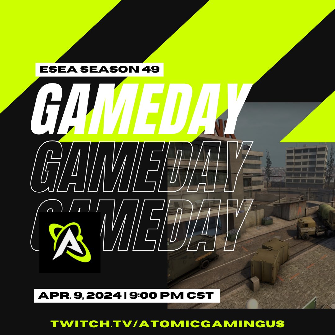 AtomicGamingUS's tweet image. New Season, New Division, Same Team.  Atomic Counter-Strike is back. 
⚔️Atomic vs ogHOOD
🎮 Counter-Strike
⏰ 9:00 PM CST
🎙️@GETTHEBAGMARK 
📺 twitch.tv/AtomicGamingUS