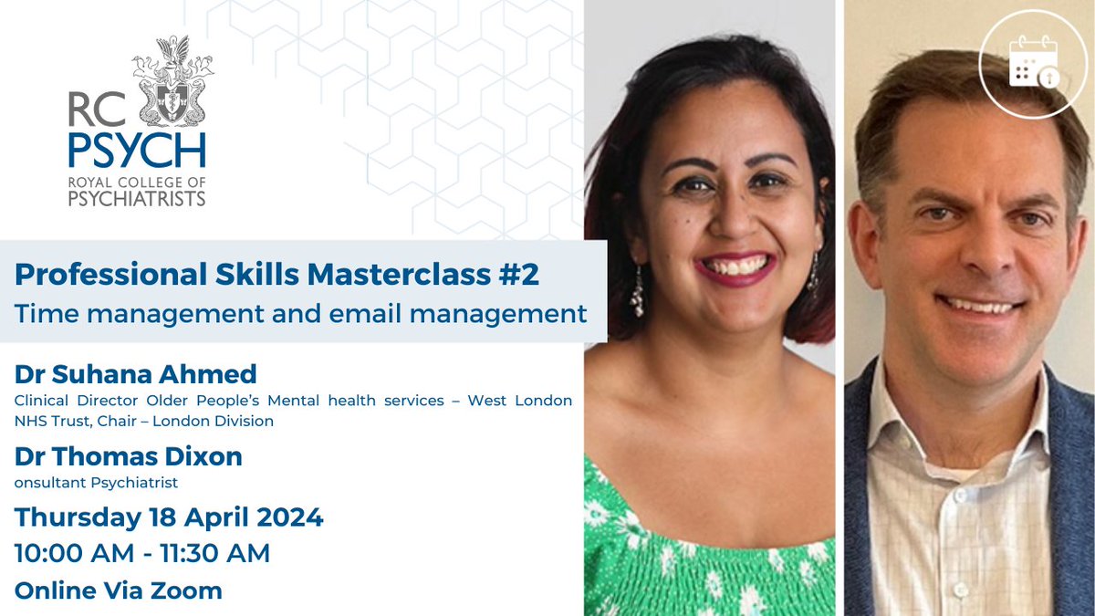Don't forget to join Dr Suhana Ahmed & Dr Tom Dixon on Thursday 18 April for our second Professional Skills Masterclass of the series, focusing on time & email management. Book now!➡️bit.ly/4asiVv1 Book all 3 sessions for a discount➡️bit.ly/3RSy414 @SuhanaAh