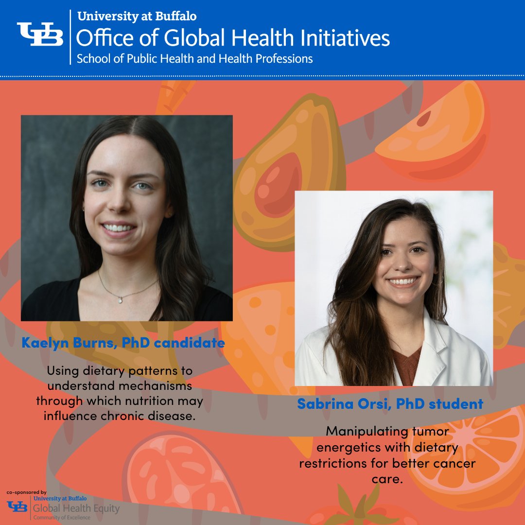 Join us at the 2024 Global Health Day Symposium on 4/19 as we dive into discussions on eating behavior, food contaminants and more. Scroll through to see some of our great slate of speakers. Register: ow.ly/VKIK50R7qIi Full list of speakers: publichealth.buffalo.edu/global-health/…