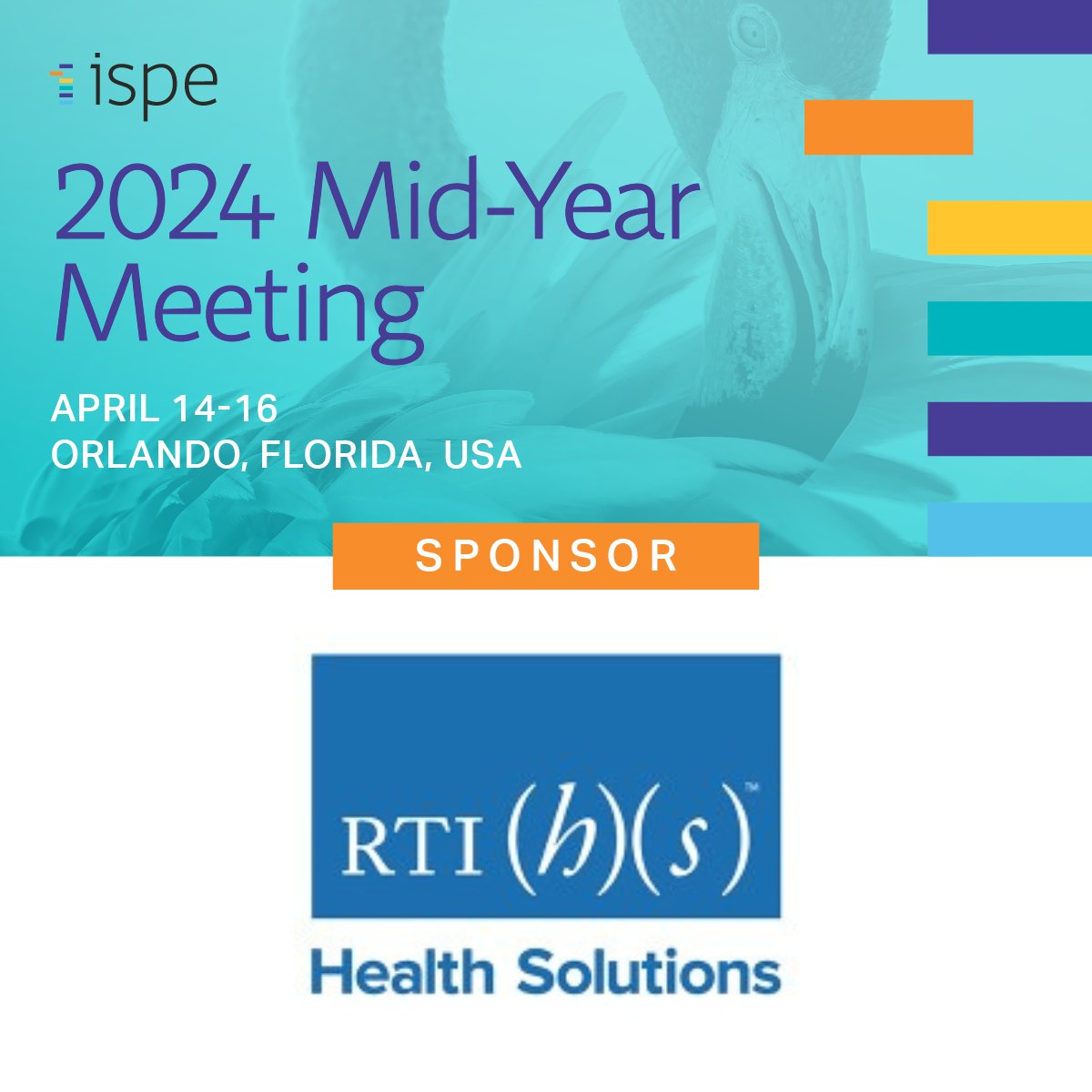 Thank you to @RTIHS for being a gold sponsor of #ISPEMY2024 & for their continued support & commitment to our field. Visit their website: bit.ly/43O4kX4 Learn more about our Mid-Year Meeting: bit.ly/495eUMF #PharmacoEpi #EpiTwitter #Pharmacoepidemiology #RWE