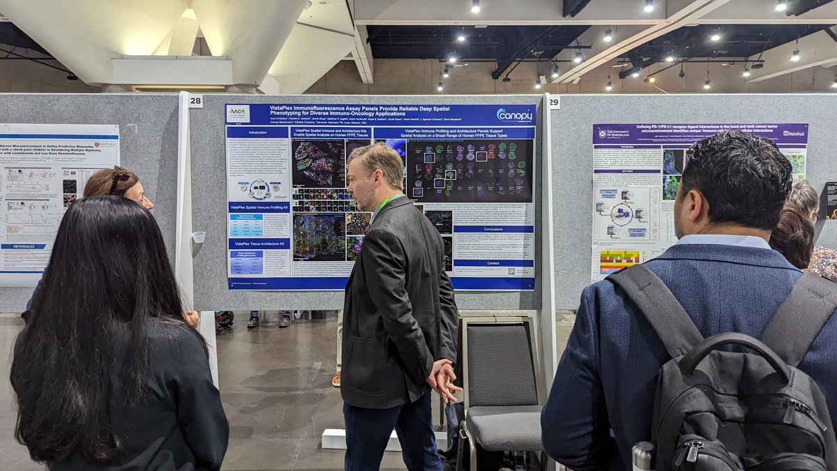 Come speak with Arne Christians about his poster, 'VistaPlex immunofluorescence assay panels provide reliable deep spatial phenotyping for diverse immuno-oncology applications' [Section #45, Board #28, 9-12:30PM]