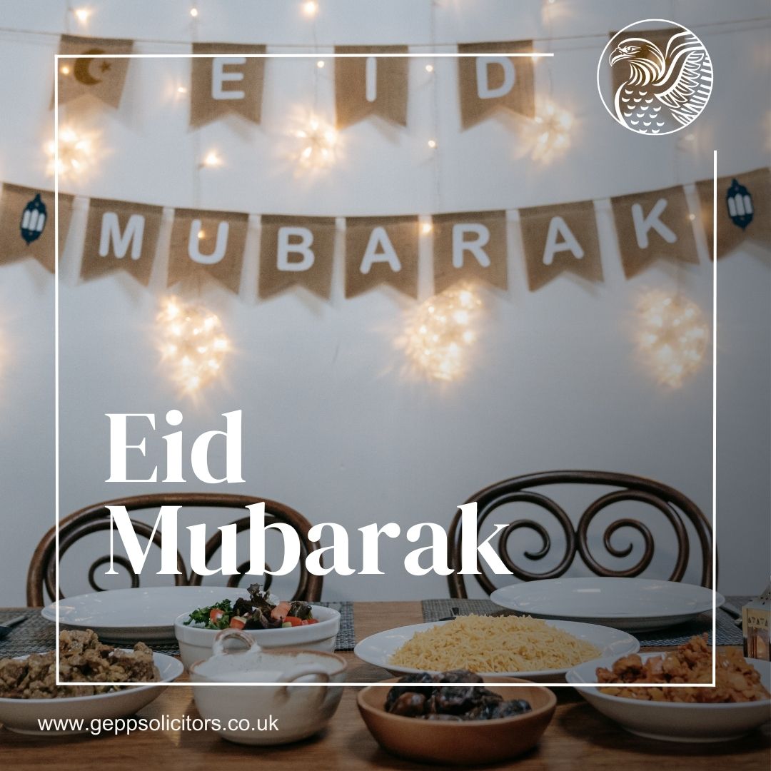Eid Mubarak from all of us at Gepp Solicitors! Today we are reminded of the importance of coming together as a community, spreading love and kindness, and sharing the blessings of this special day with those around us celebrating. #EidMubarak #Eid2024 #Chelmsford