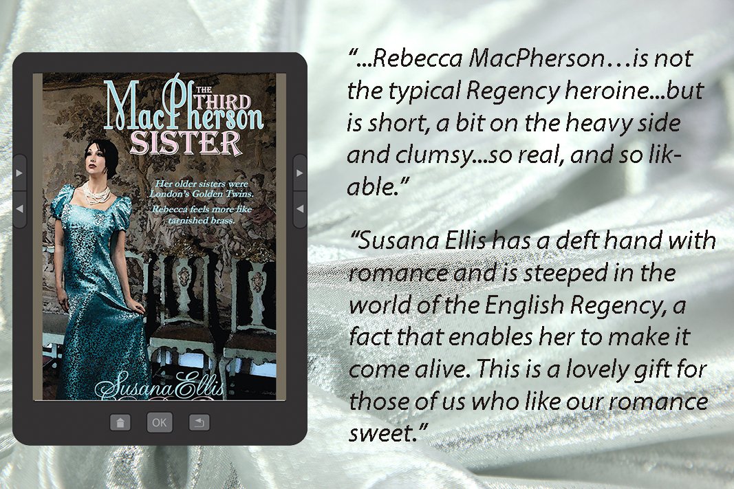 Miles needs a wife, then Rebecca lands in his lap in Bath Abbey. Is it a heavenly match? The Third MacPherson Sister by Susana Ellis @BellesinBlue #ReadaRegency #histrom ow.ly/27eo30sAEtT
