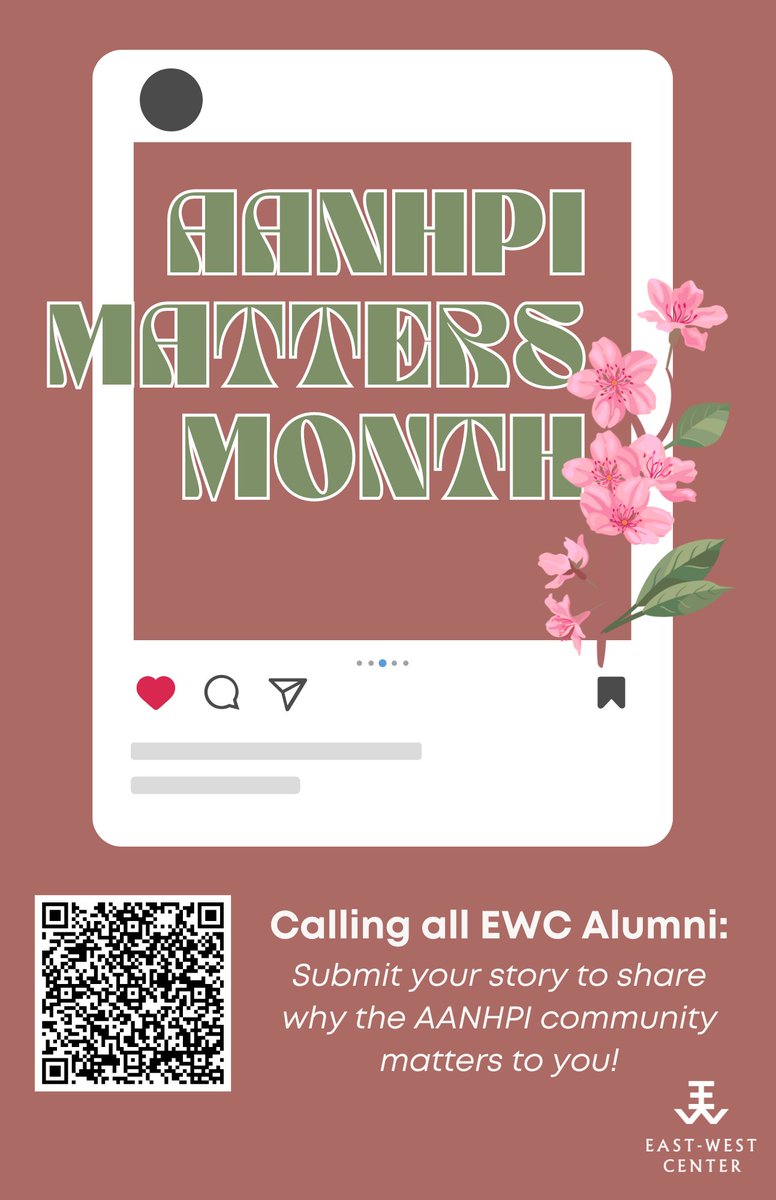 Calling all EWC alumni: Why does the Asian American, Native Hawaiian, and Pacific Islander (AANHPI) community matter to you? Submit a video or photo to share your story and be featured on our Asia Matters for America Instagram: conta.cc/3vx66AN