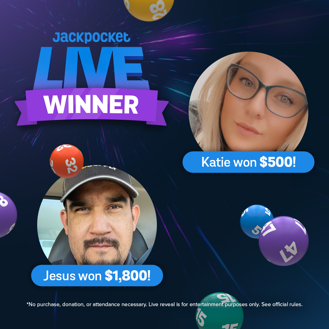 Winning, on repeat. Every Tuesday-Friday at 8PM ET, join Jackpocket Live for the chance to win prizes. 🤑👇 bit.ly/3PUucMG ___ Available in AR, AZ, CO, DC, MN, MT, NE, NH, NM, OH, OR, PR, TX, WV