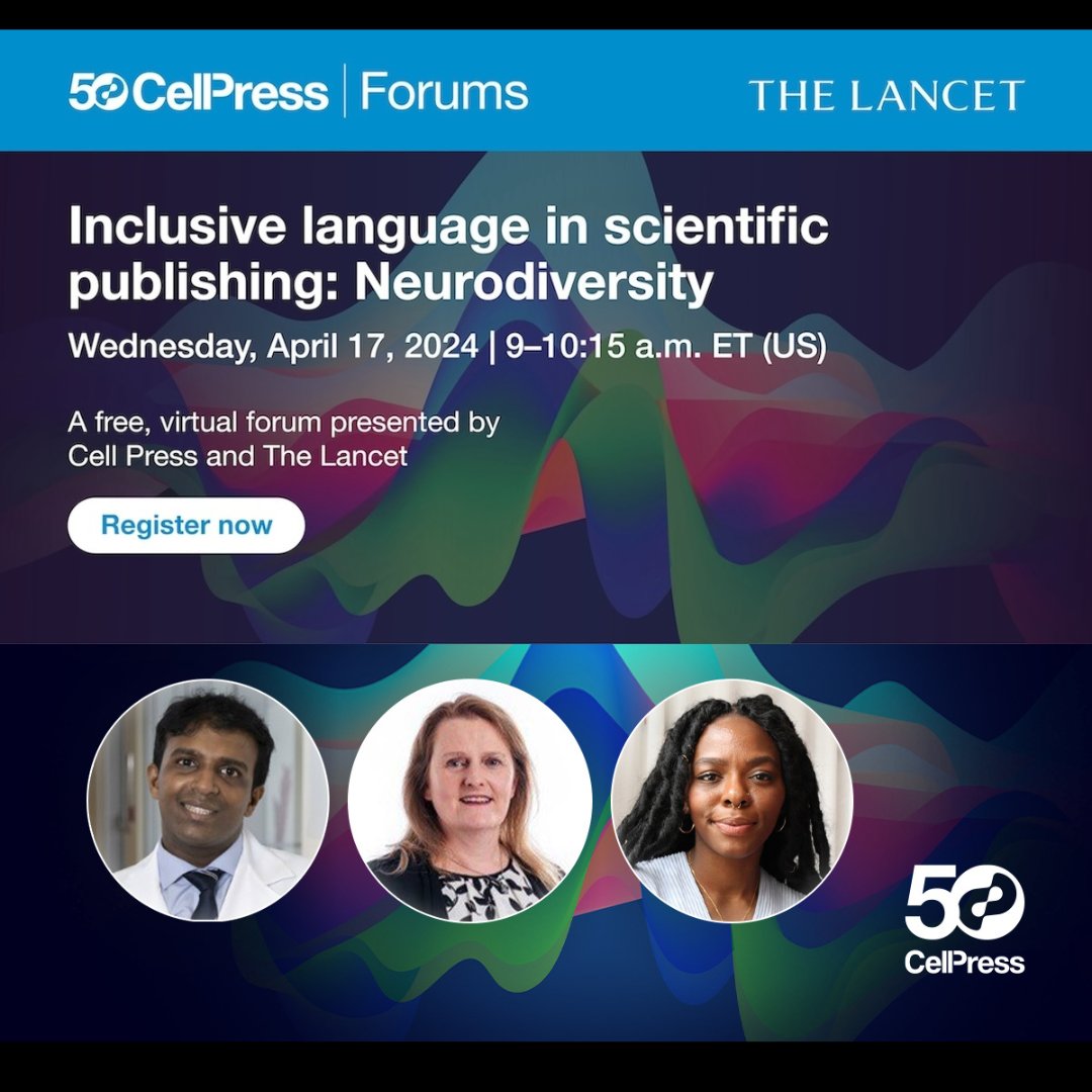 Upcoming autism event I’m part of this month. Inclusive Language in Scientific Publishing From @TheLancet & @CellPressNews with @AutisticDoctor & Axelle Ahanhanzo Register: elsevier.zoom.us/webinar/regist… Free & online April 17th 9am Eastern Time (US) #autism #scientificLanguage
