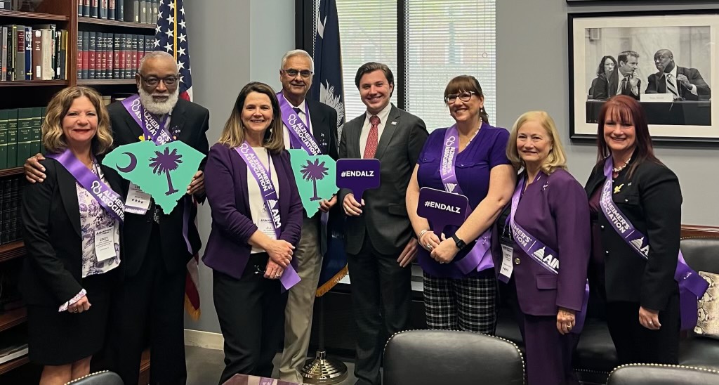 As these SC advocates meet with policymakers today on Capitol Hill, YOU can amplify their message! Ask your members to renew our nation’s commitment to fighting Alzheimer’s and dementia by reauthorizing the #NAPAAct and #AlzInvestmentAct. p2a.co/nL2ZaZd #alzforum