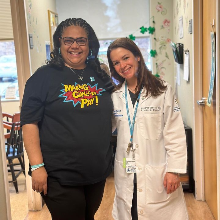 When Yvette was diagnosed with a rare form of #cervicalcancer in 2013, she was referred to #KIWH member Lisa Ann Dos Santos, MD, at North Shore University Hospital. Fast forward to today, Yvette is cancer-free and regularly sees Dr. Dos Santos to monitor her health.