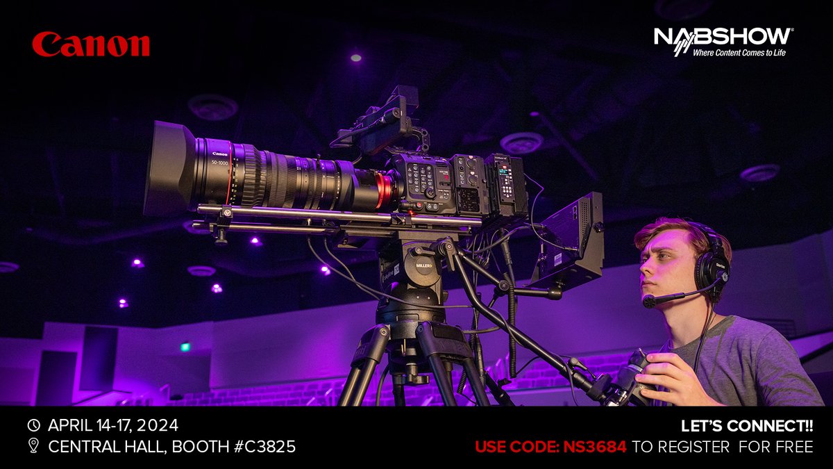 See our solutions for various verticals including broadcast, cinema, house of worship, government, education, and more at #NABShow April 14-17th in Las Vegas! Use code NS3684 to register on us: canon.us/NAB2024 #NAB2024