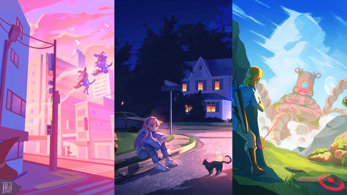 Hey #PortfolioDay im Alina and im a colorful illustrator and BG artist :D