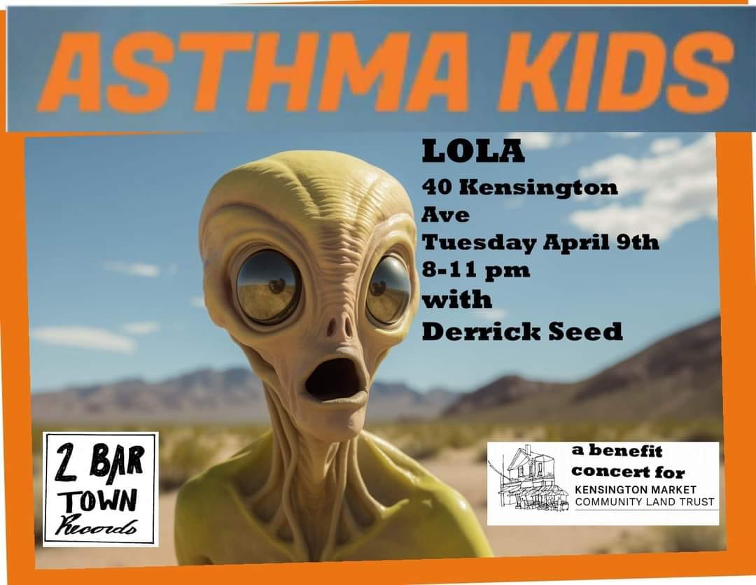 Looking for something to do tonight? There will be a KMCLT benefit concert at LOLA in Kensington Market at 8pm! Come by and say hi! No cover to get in. All band proceeds go to KMCLT thanks to the Asthma Kids and Derrick Seed!