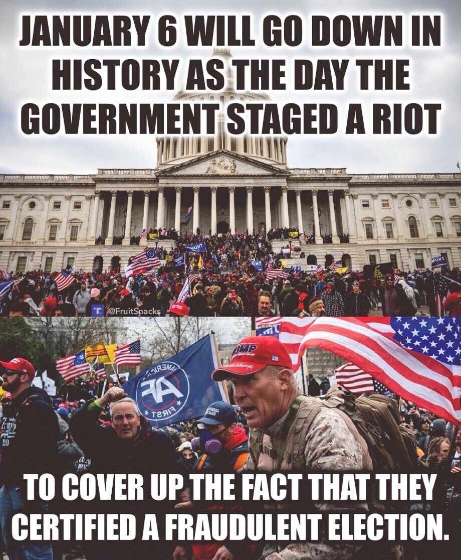 January 6 Will Go Down In History As the Day The Government Stage a Riot 👇👇👇