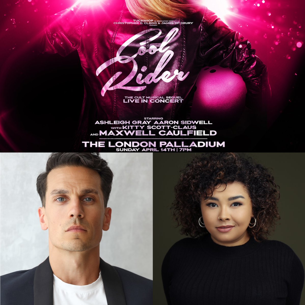 Best wishes to @aaronsidwell (Michael Carrington) and @courtneye (Sharon) for tonight's @CoolRiderLIVE 10th Anniversary Performance at @LondonPalladium! @TuckShopUK