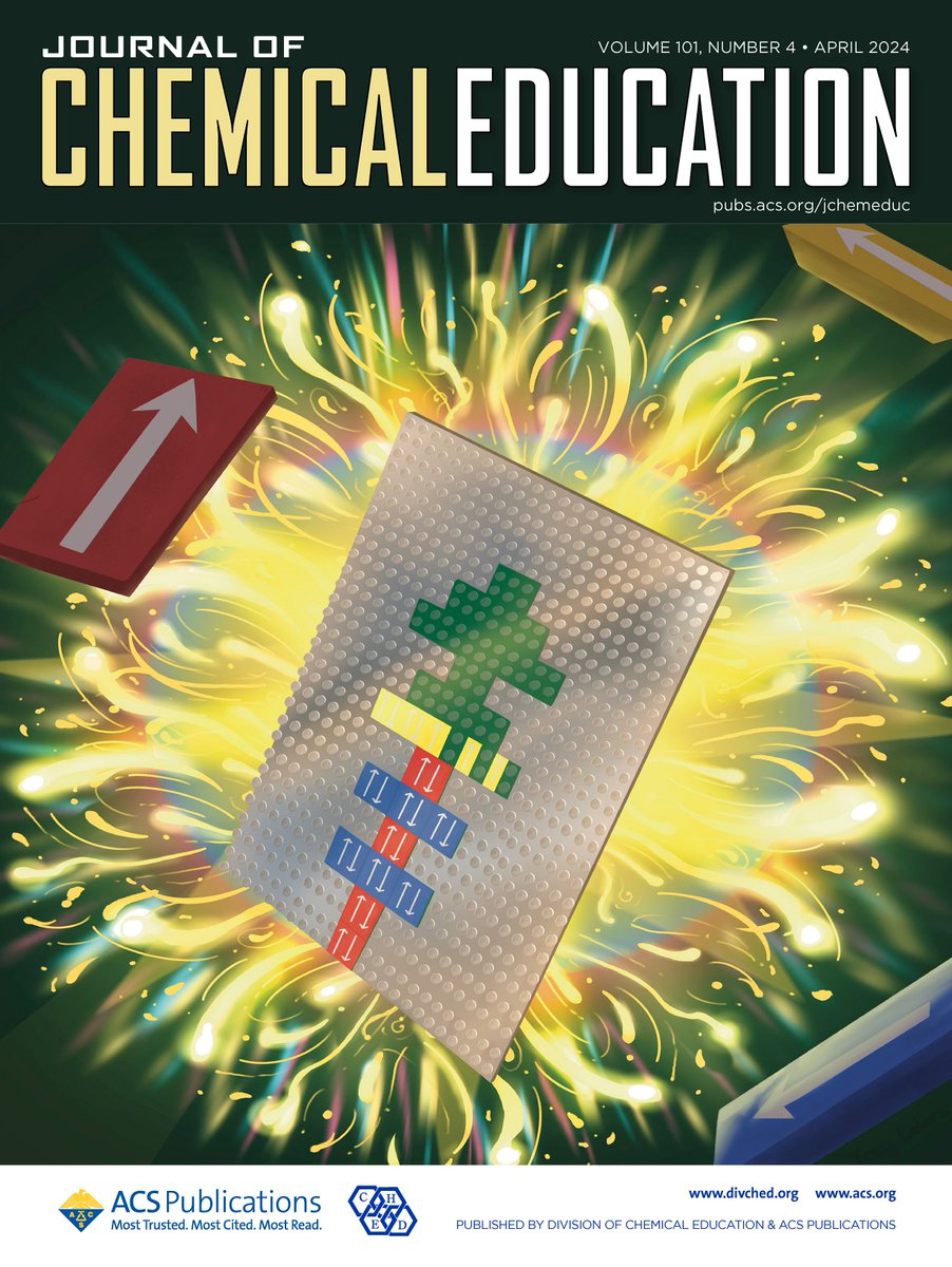 So excited to see our ChemisTree paper on the front cover of J Chem Ed today! Cover art by my student, Trey Colors! If you teach high school or college gen chem, check out our paper for a fun way to teach electron configuration using LEGOs! #MyACSCover #iteachchem @SnarkDivine