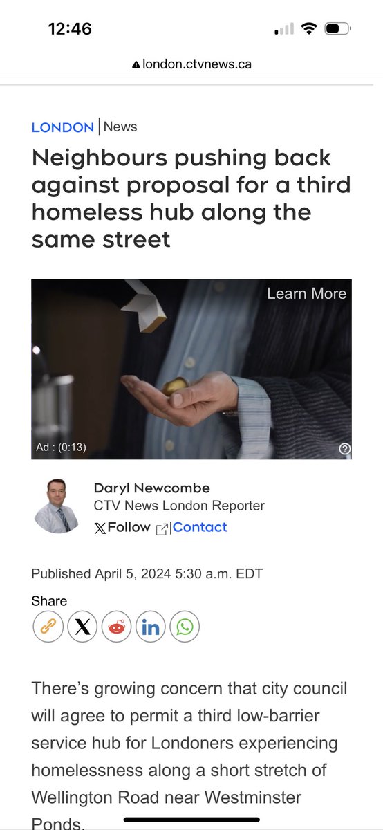 Here’s an example of why it’s important to have a variety of local news outlets. Three different takes on the same story in #ldnont (by me, @RandyRatLFPress and @DNewcombeCTV - Daryl broke the story). cbc.ca/news/canada/lo… lfpress.com/news/local-new… london.ctvnews.ca/neighbours-pus…