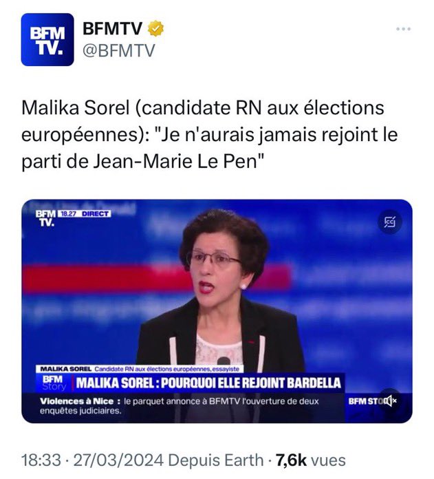 La nouvelle mode, quand tu rejoins le parti de Jean-Marie le Pen, c’est de dire que tu n’aurais jamais rejoint le parti de Jean-Marie le Pen On vous voit !