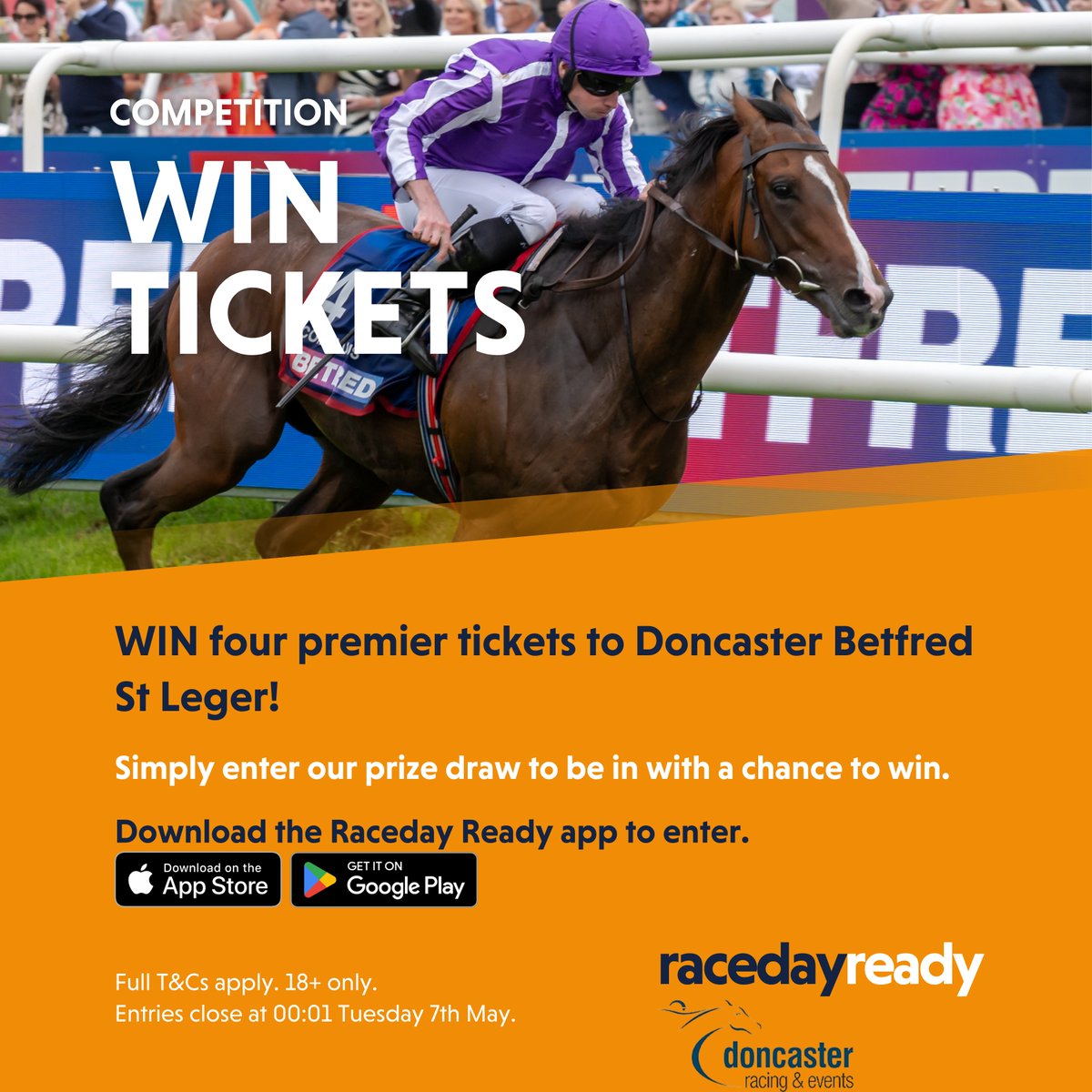🎉 𝐂𝐎𝐌𝐏𝐄𝐓𝐈𝐓𝐈𝐎𝐍 𝐓𝐈𝐌𝐄 🎉 Our friends at @Raceday_Ready are giving you the chance to win four tickets to a selection of fixtures between June and December, including Betfred St Leger Day 😍 Enter now ➡️ brnw.ch/21wIEKl #DoncasterRaces | #ChampionOccasions