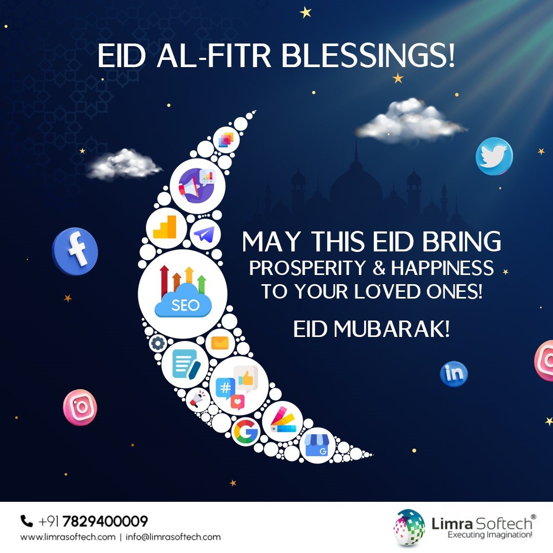 Limra Softech wishes you a prosperous Eid Mubarak! May this festive season bring success and new beginnings. #BusinessBlessings #EidMubarak #FamilyLove #ramadan #ramadanmubarak #eid2024 #eidalfitr #Limrasoftech