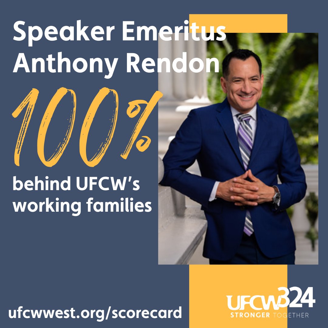 Thank you @AsmLisaCalderon @AsmLowenthal @RendonAD62 for standing with UFCW members 100% of the time!