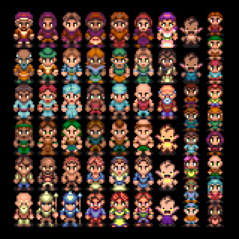 Hello #PortfolioDay! I'm Javier, professional pixel artist working on new games for old consoles. Heavily focusing on our RPG lately.