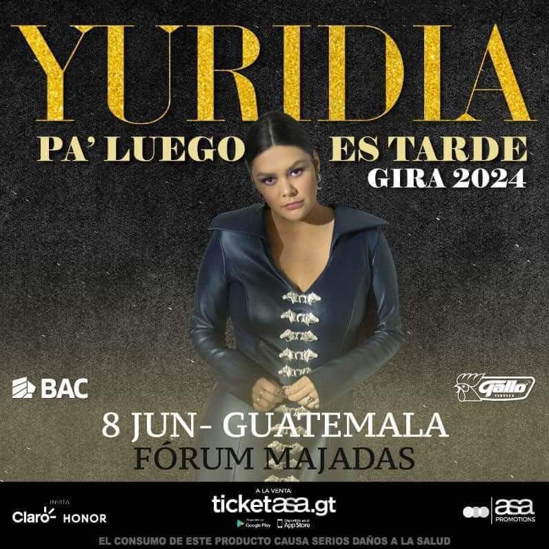 ⚠️¡Omg! #Guatemala 🇬🇹 se suma al Tour 'Pa' Luego Es Tarde' de Yuridia(@yuritaflowers) debido al éxito que ha tenido en México, la gira llegará a Centroamérica 08 de Junio - Forum Majadas