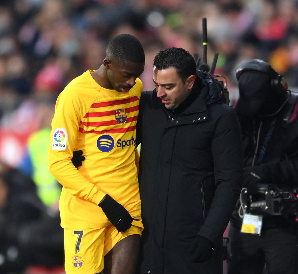 🔵🔴 Xavi: “Ousmane Dembélé and I sent each other a message after the draw, we said we would see each other in Paris”. “I have great respect for him, he decided to join PSG, it was a challenge for him”.