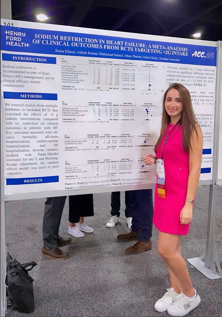 Thrilled to present our findings on sodium restriction in heart failure patients at #ACC24. Grateful to my colleagues and mentors for their guidance and support. @HFHCardioFellow @ACCinTouch