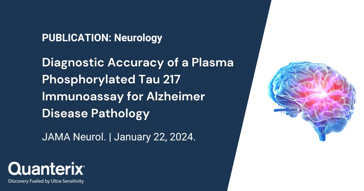 ICYMI: 🧠A recent study revealed that the plasma p-Tau217 assay showed comparable accuracies to CSF biomarkers in identifying #Alzheimers disease pathophysiology, emphasizing its potential in advancing AD diagnosis and treatment. Learn more: bit.ly/3Ogw69M #Biomarkers