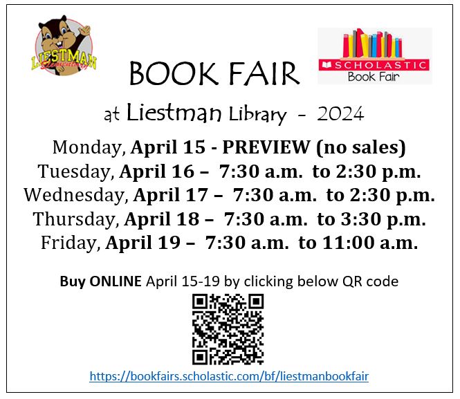 Book Fair is coming to Liestman Elementary NEXT WEEK. Save the dates! @LiestmanES @Alief_Libraries @Scholastic #BookFair_AliefISD