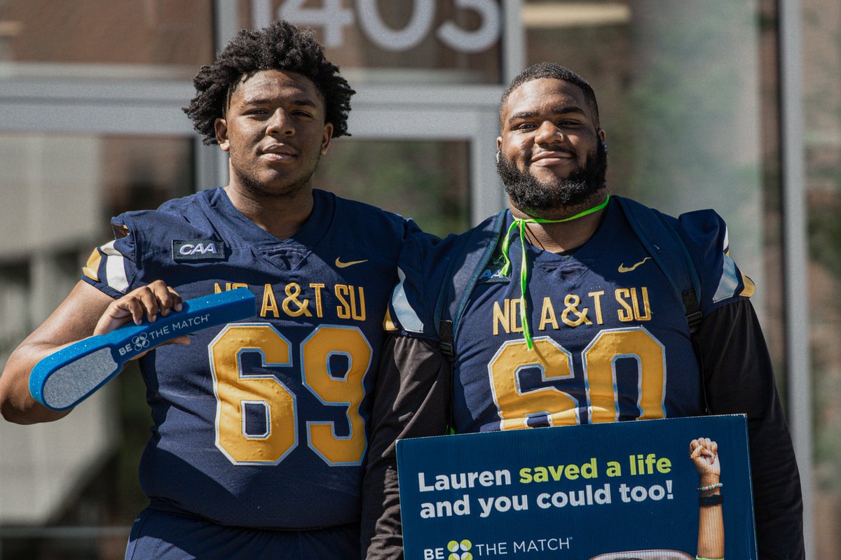 Join us this Thursday for the Be The Match Registry Drive as it returns to AggieLand. We'll be in and around the Student Center on the 1st Floor from 11am-2pm. So if you see any players or coaches, come register and Be The Match! #AggiePride | #Elite | #CAAFB