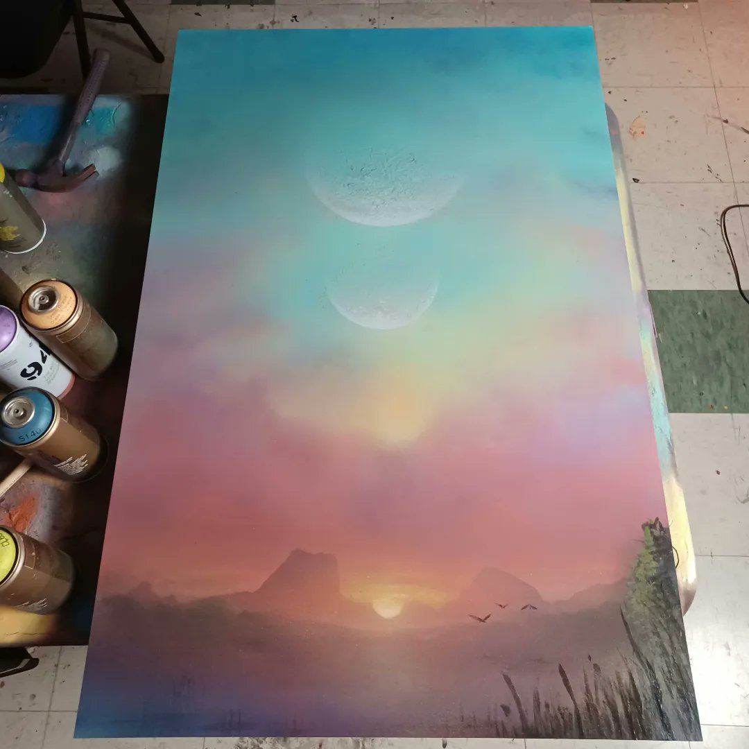A Commission spot has opened up for April.

If you are interested in a painting made for your favorite space, let me know.

Thanks for sharing and following along.
#artftw #finespraypaintart