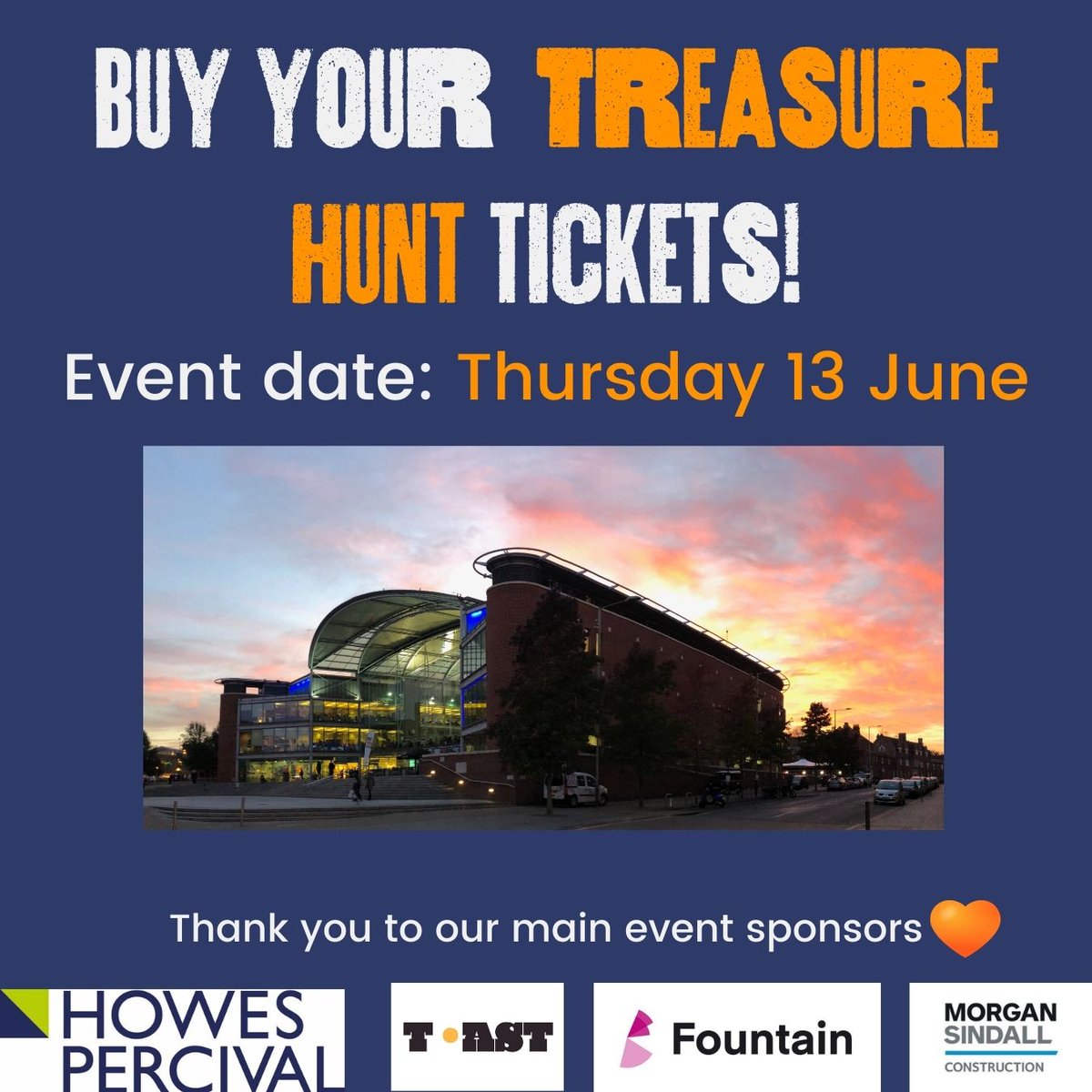 Get your tickets for our Summer Treasure Hunt! 🔸 A fun night out in the city centre solving clues 🔸 Start and end at The Forum 🔸 Our very own catering team will provide a delicious buffet to round things off Full info thefeed.org.uk/about-us/news/…