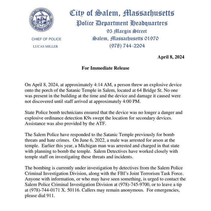 The Satanic Temple tweet media