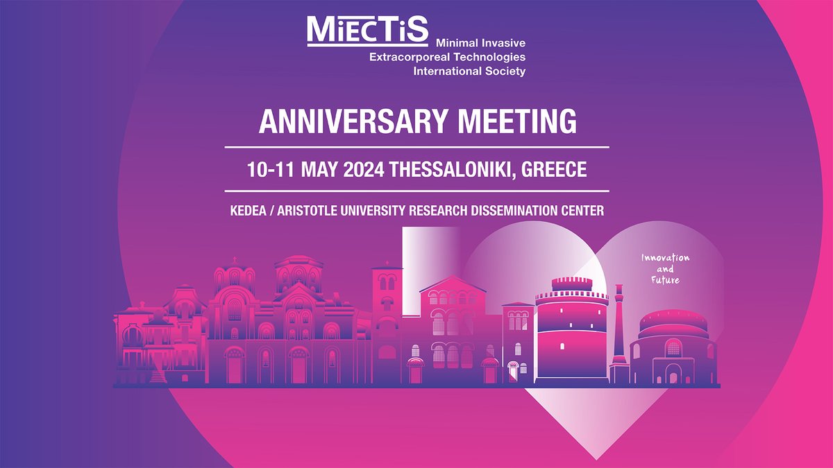 📅 Join the MiECTiS Anniversary Meeting 2024 in Thessaloniki from May 10–11, featuring interactive sessions in #MiECC technology. Registration is free for both in-person and CTSNet livestream attendees, with eligibility for EBCP CME credits. 🔗 ow.ly/k7Hn50Rbypj