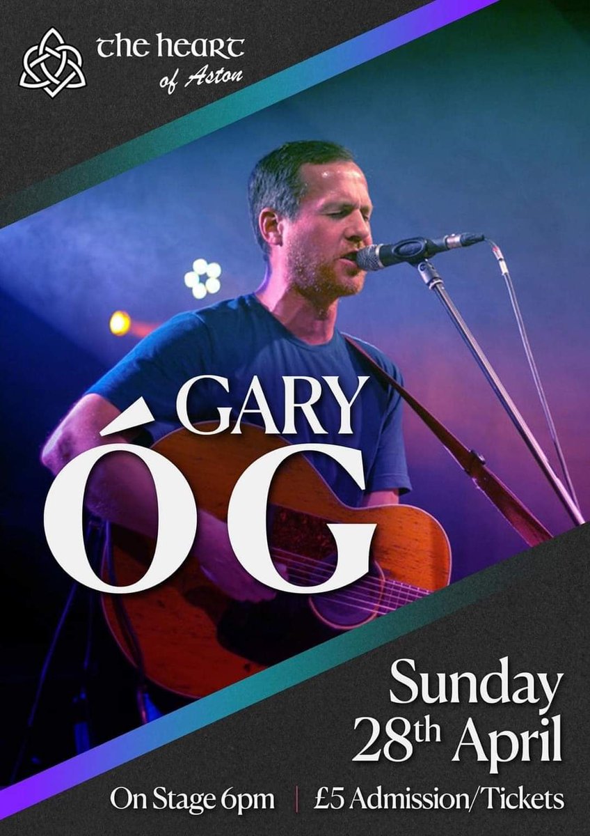 Gary's first gig in Birmingham in many years. Big interest already. Tickets directly from the bar.