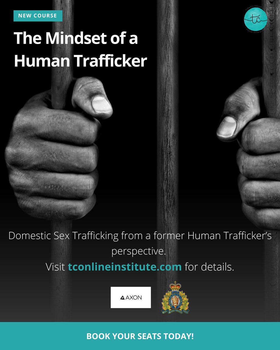 Groundbreaking New Training: The Mindset of a Human Trafficker course launches on Apr. 30, 2024! Developed by the survivor-led TC Online Institute, it shines a light on the often-overlooked perpetrators of #HumanTrafficking. Early bird price until Apr. 30: loom.ly/Kx98Z8o