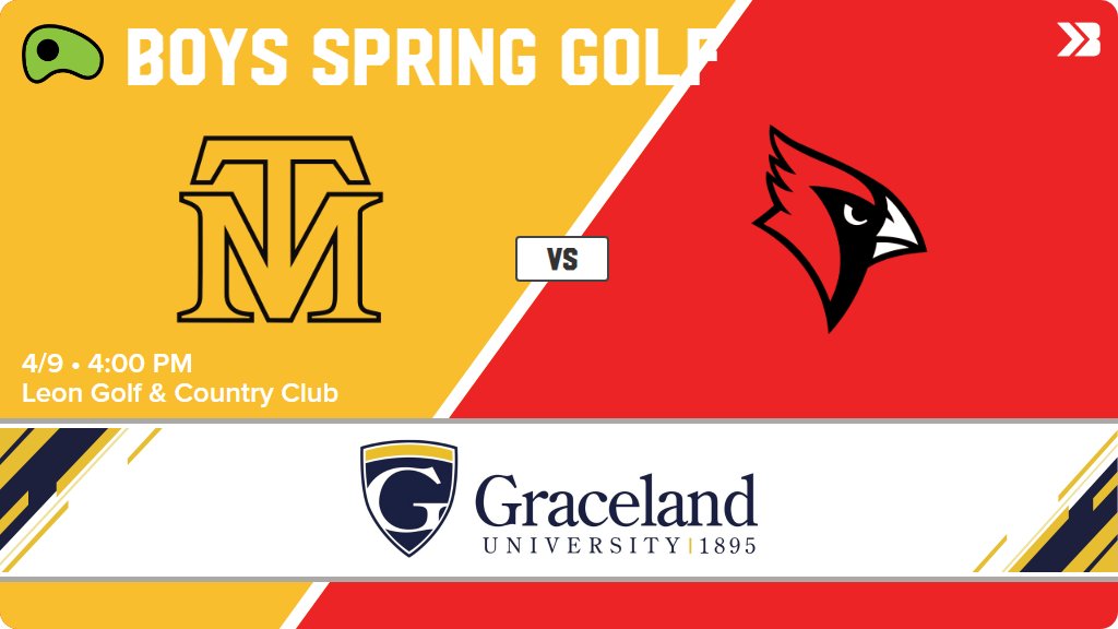 Boys Spring Golf (Varsity) Meet Day! - Check out the event preview for the The Central Decatur Cardinals vs the Mormon Trail Saints. It starts at 4:00 PM and is at Leon Golf & Country Club. gobound.com/ia/ihsaa/bgs/2…