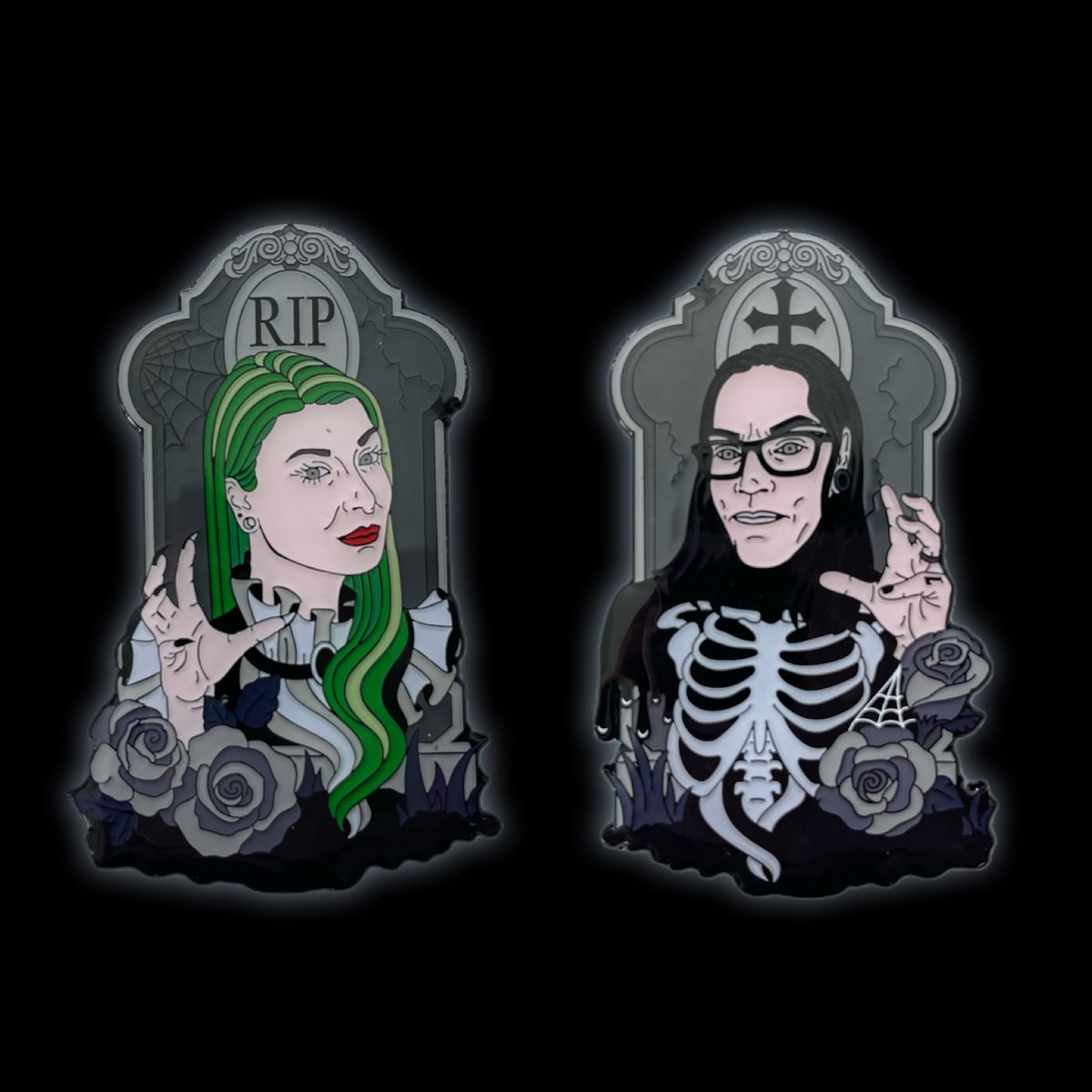 NEW Tombstone Enamel Pin Set coming in July. These are a limited edition collaboration we did with our friends at Demonic Pinfestation.