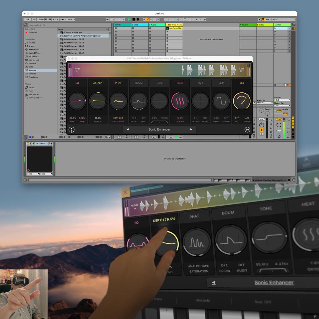 Soon FAC Punchlab AUv3 will be available as a universal purchase! You will get macOS and Vision Pro support in addition to the iOS version already available on the App Store! Here in Ableton Live, and in the Vision Pro! Thank you @chickonthebeat for the testing!