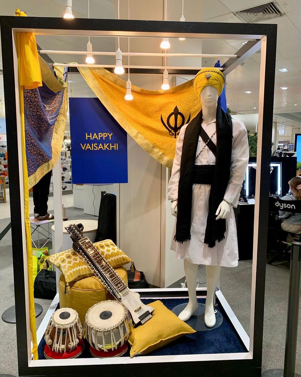 .@JohnLewisRetail are taking Vaisakhi celebrations across the UK every Saturday this month! Starting on Vaisakhi day (13th April) shoppers will get to see kirtan (devotional music), gatka (weaponry martial-arts) and talks on the annual celebration of the creation of the Khalsa!