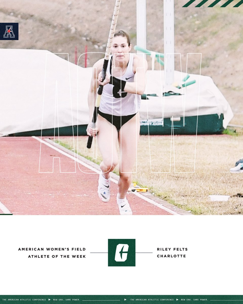 𝗪𝗼𝗺𝗲𝗻'𝘀 𝗙𝗶𝗲𝗹𝗱 𝗔𝘁𝗵𝗹𝗲𝘁𝗲 𝗼𝗳 𝘁𝗵𝗲 𝗪𝗲𝗲𝗸 🏃‍♀️ Riley Felts x @CharlotteTFXC #AmericanTF