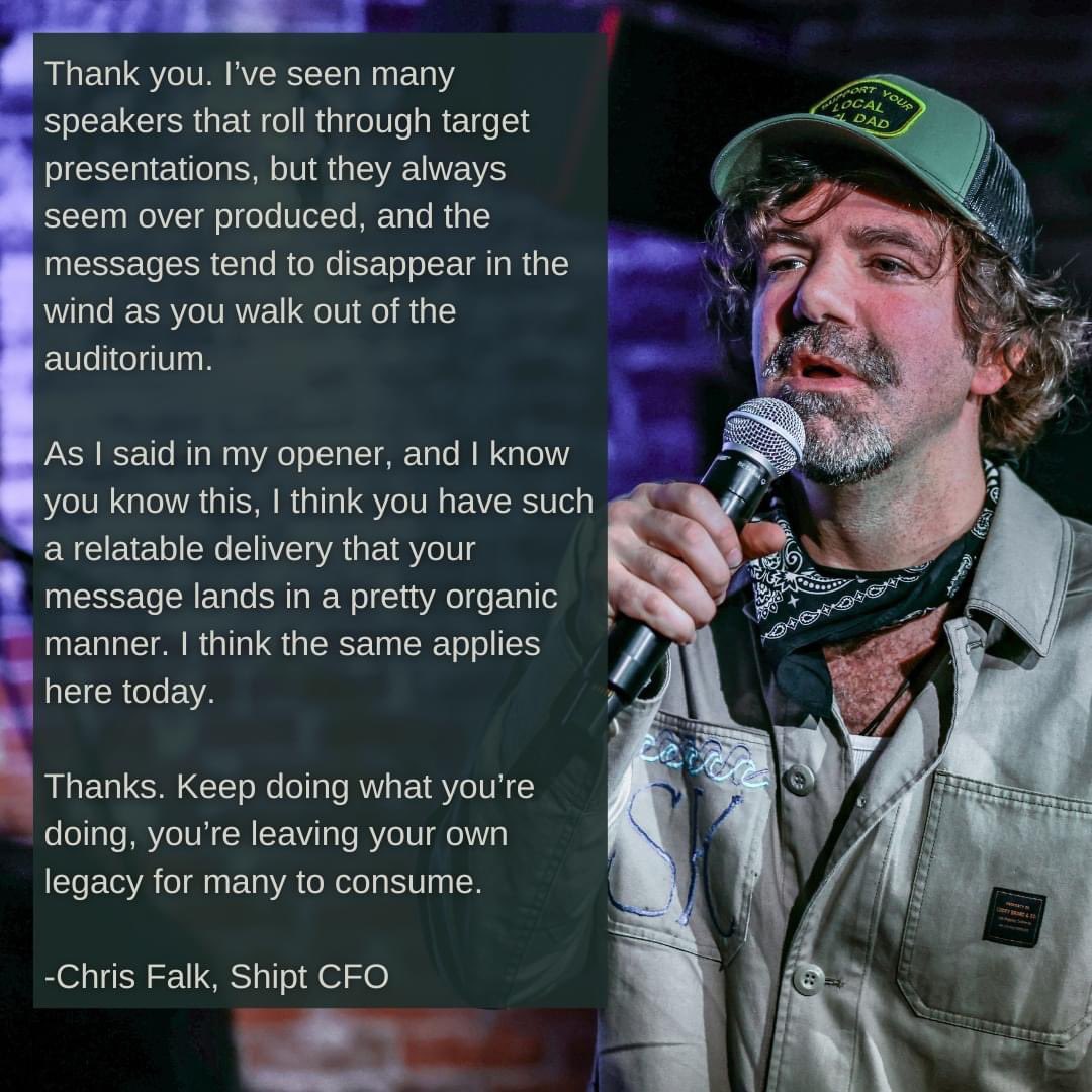 Always exhilarating to have the opportunity to do speaking engagements for amazing companies. Thanks for the kind words Chris - what a thrill! Email the team about having SK speak at your event - at jkmartin@marionettemgmt.com or stephenkellogg.com/contact