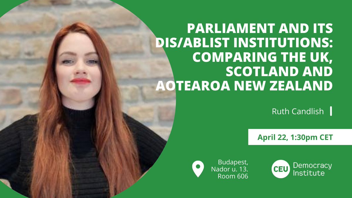 Mark your calendar for the next seminar of our Inequalities and Democracy Workgroup! 🗓️Apr 22, 1:30pm 🗣️ Ruth Candlish 🗣️ @PetriGabor 🗣️ @AndreaKrizsan1 Details: 👉 cutt.ly/qw4Wkt5T Registration: 👉 cutt.ly/Sw4WkQwV