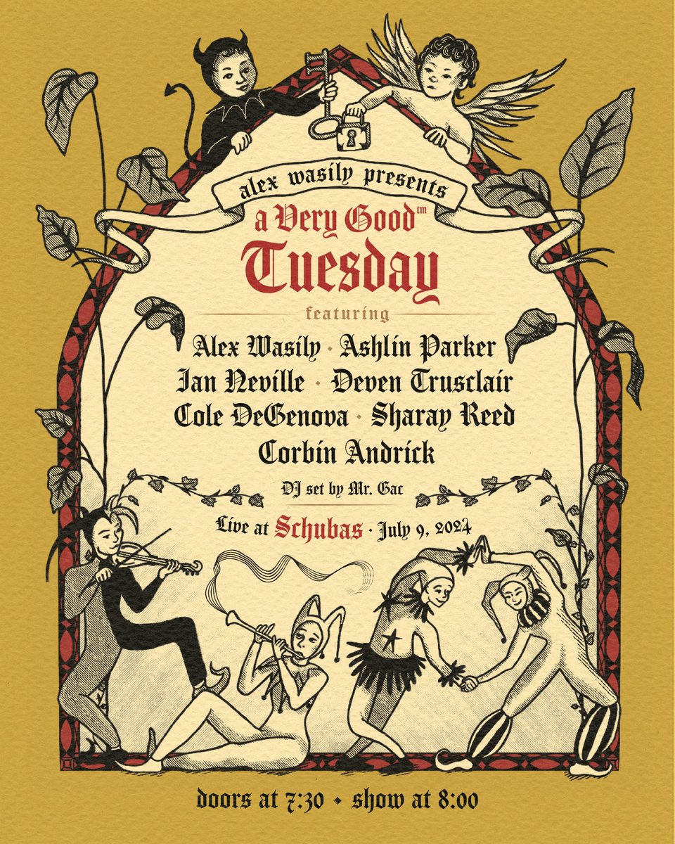 CHICAGO.
i’m bringing you something very good™ this summer.
tuesday, july 9
<a href="/Schubas/">Schubas</a> 
limited space available, tickets on sale NOW
🎟️ link in bio to purchase tix 🎟️
🎶🎶🎶
#alexwasily #chicago #schubaschicago