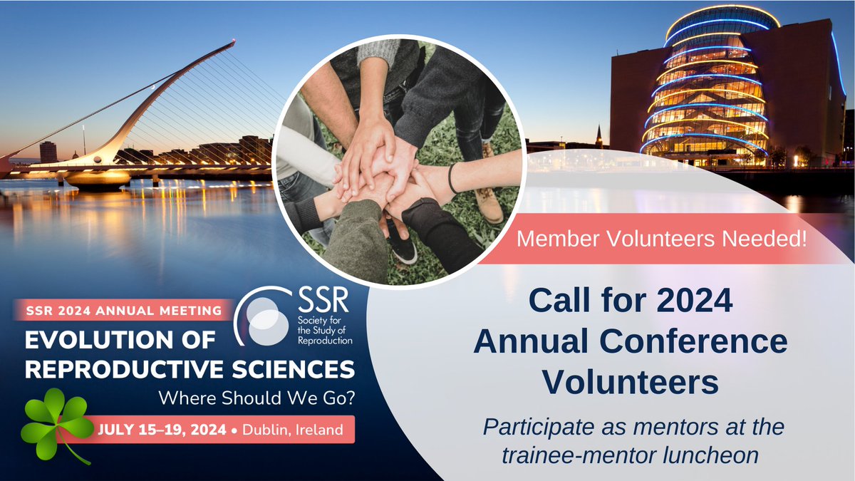 📣 VOLUNTEERS WANTED: Are you attending the #SSR2024 Annual Conference in Dublin and have a passion for supporting the next generation of scientists? SSR is seeking member volunteers to participate as mentors at the trainee-mentor luncheon. Learn more ➡ brnw.ch/21wIELa